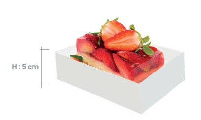 200 caissettes pâtissières 200x130x50mm