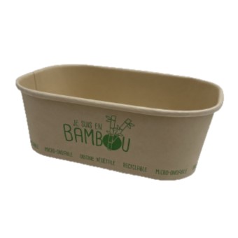 50 barquettes en cellulose de bambou 750ml