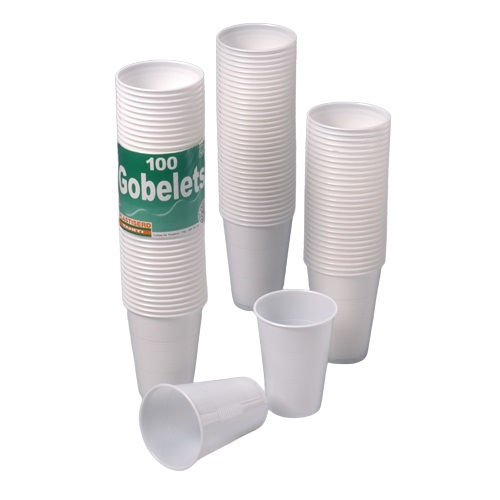 50 gobelets en plastique jetables