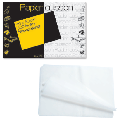 500 feuilles papier cuisson 400x600mm