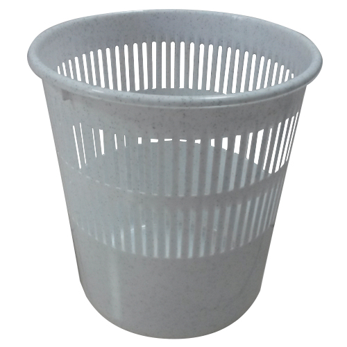 Corbeille grise à papier ajourée 10 litres