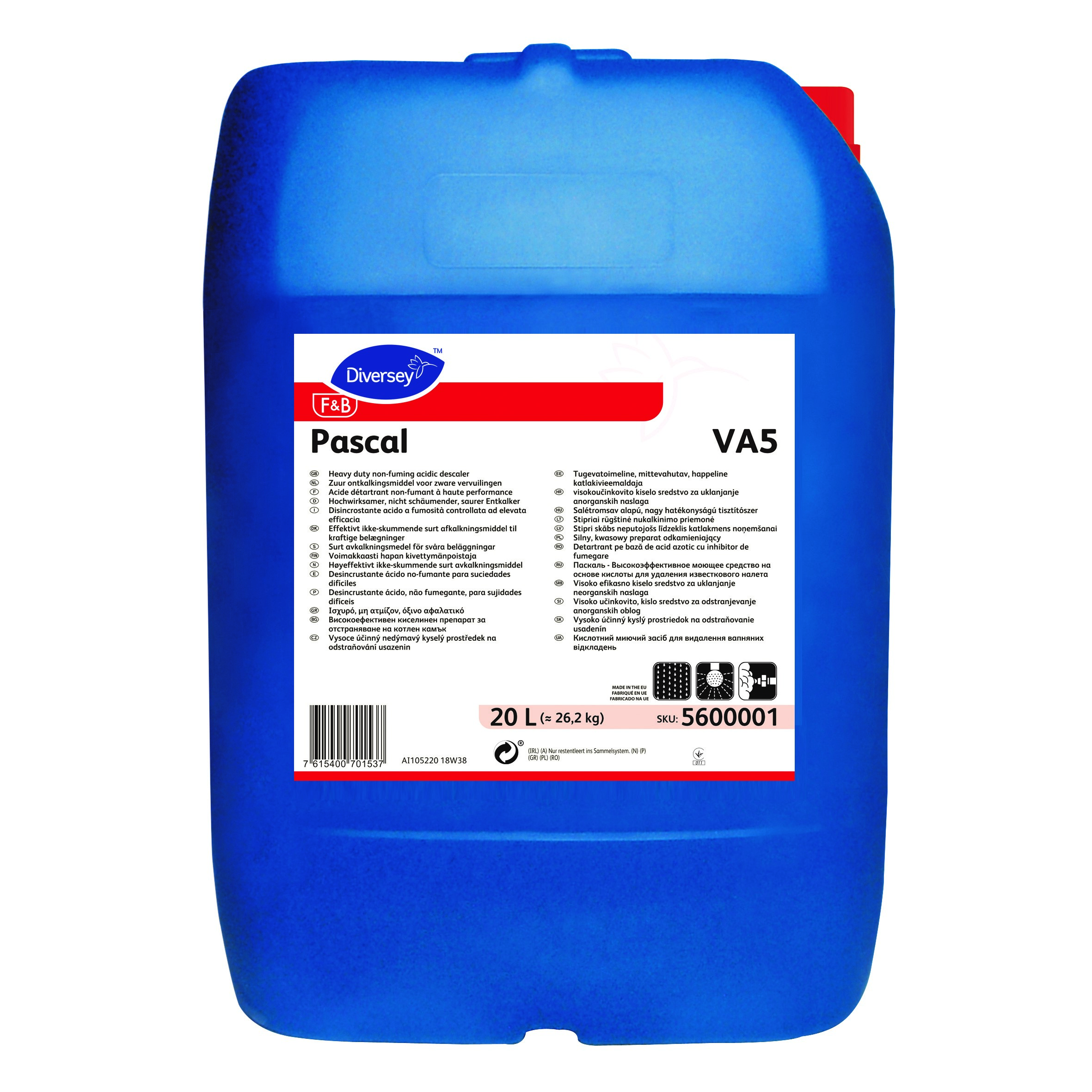 Détartrant acide PASCAL VA5 - 20 litres