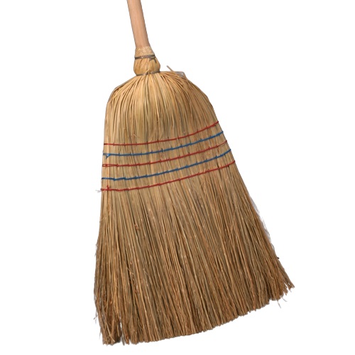 Balai paille de riz avec manche