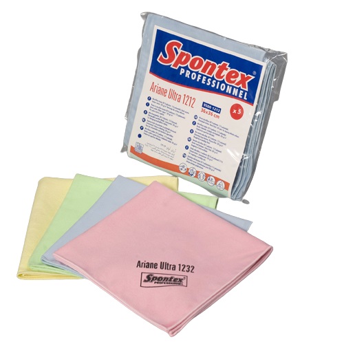 Lavettes microfibre velour SPONTEX - BLEU