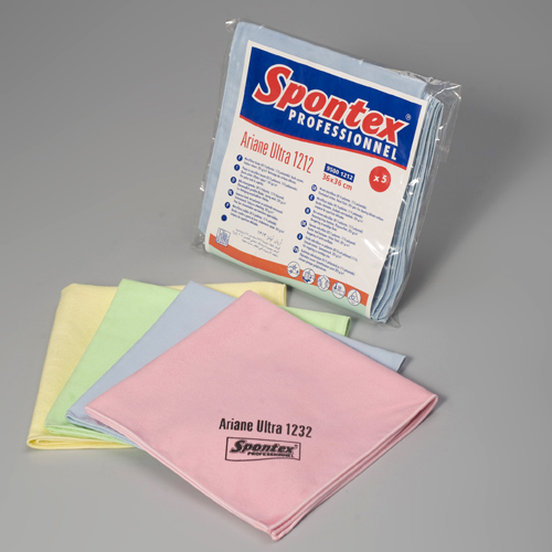 Lavettes microfibre velour SPONTEX - VERT