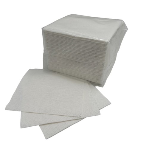 100 serviettes blanches 30x30cm