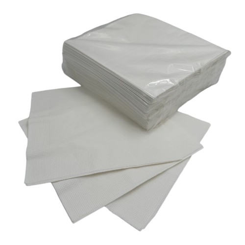 50 serviettes blanches 40x40cm