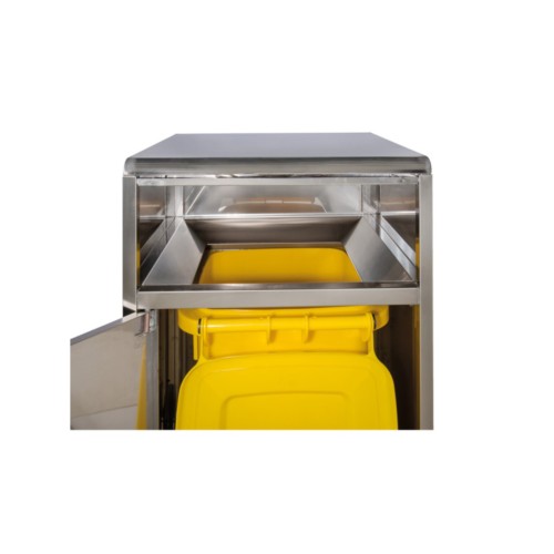 Borne à déchets à trappe basculante 120L