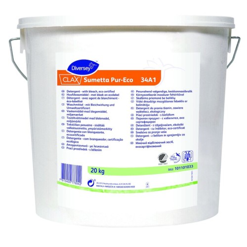 Lessive en poudre avec agent de blanchiment Clax Sumetta Pur-Eco